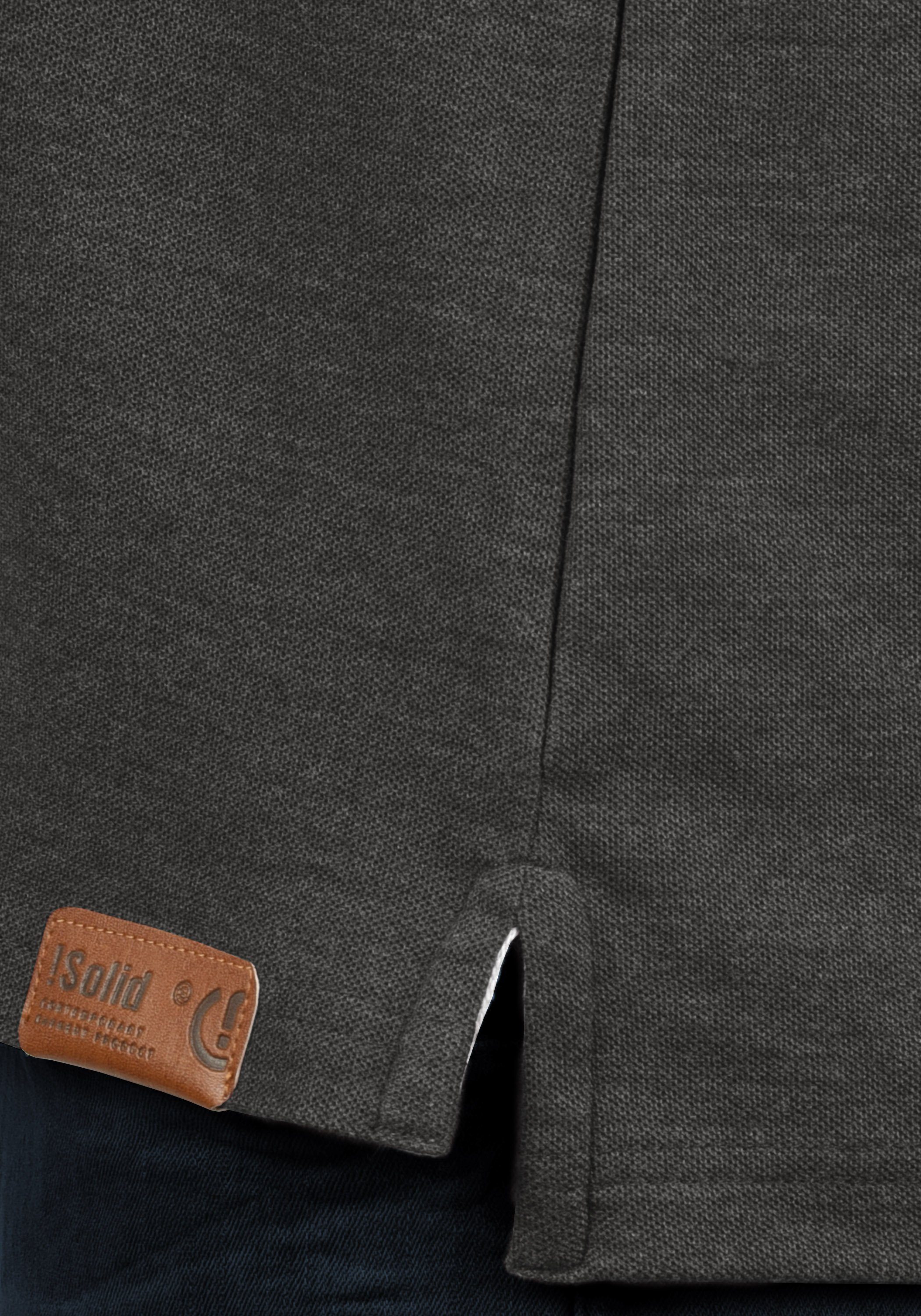 Rückenpartie SDTripPolo Dark verlängerter Grey mit Poloshirt Melange (8288) Polo !Solid