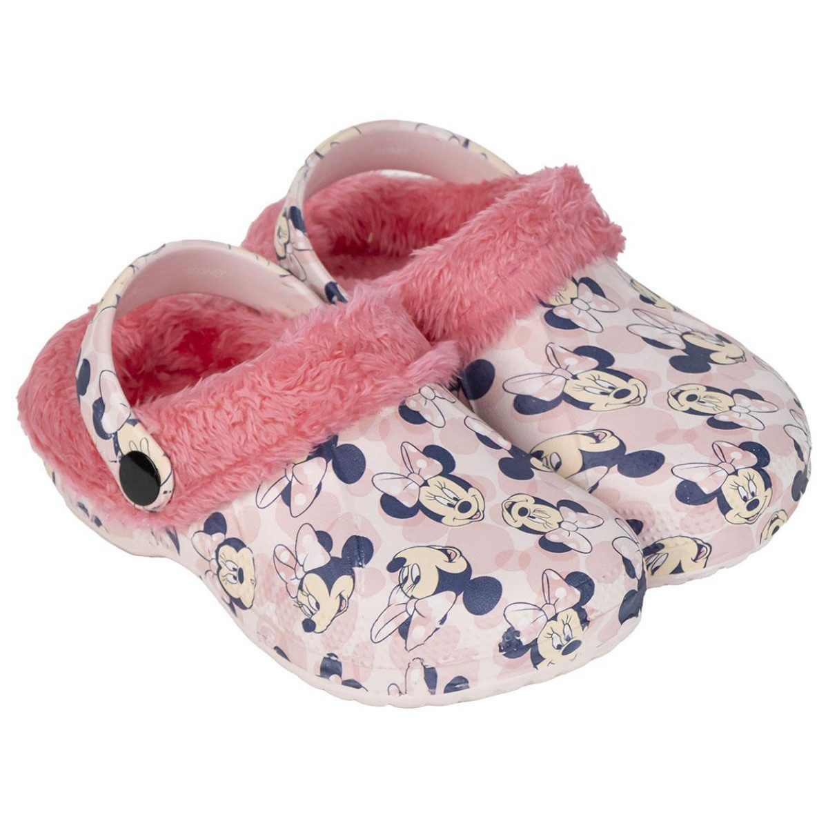 Disney Minnie Clogs Kinder – Hausschuhe mit Fleece, Indoor Slipper Clog