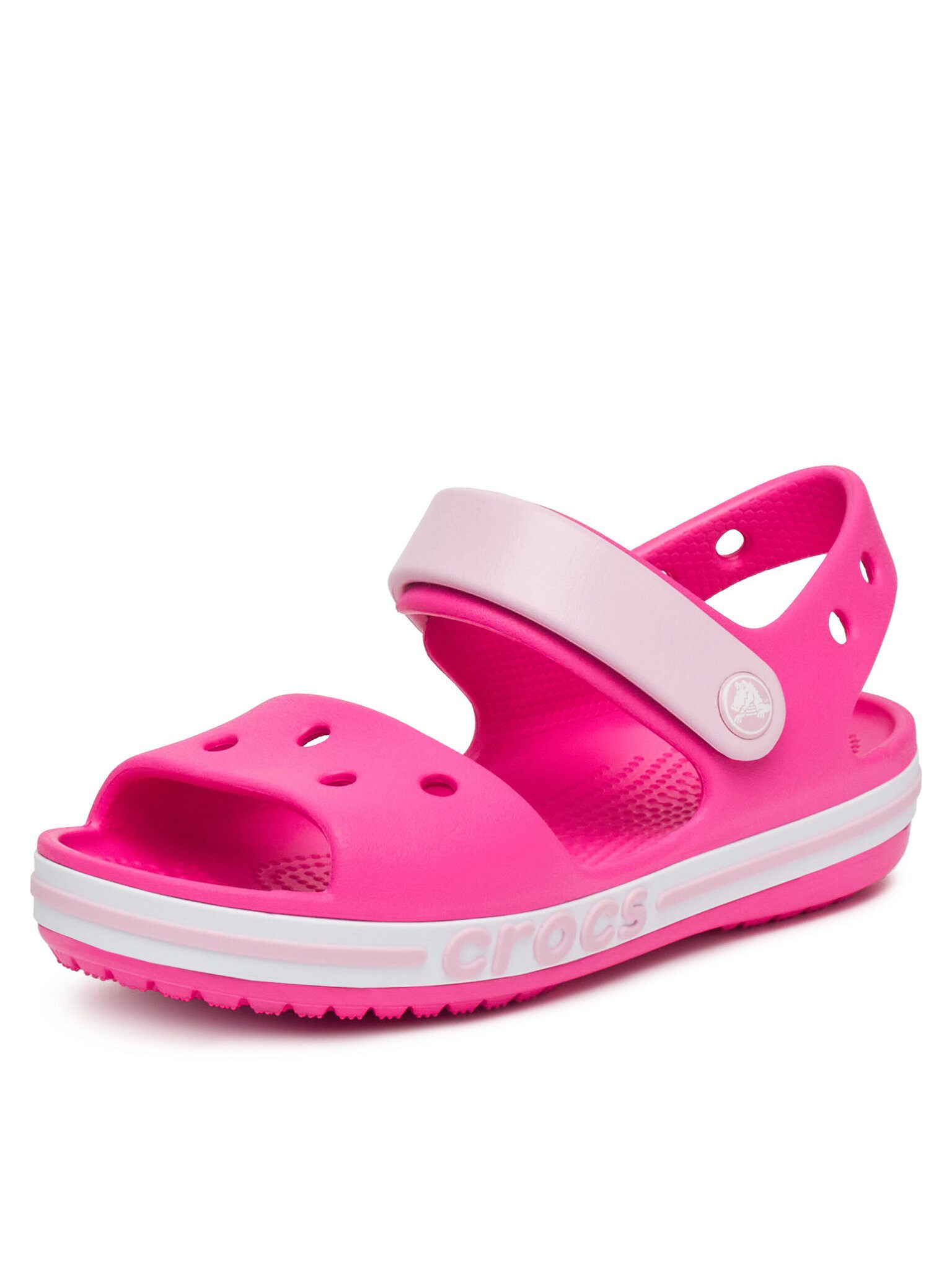 Crocs Crocs Mädchen Sandalen Crocs-BAYABAND SANDAL K 211054-6QQ Rosa Rosa Sandale