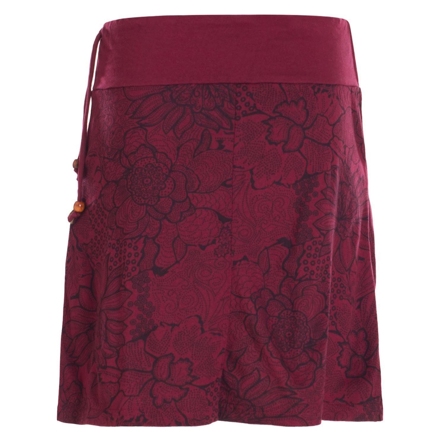 Vishes Minirock Kurzer Damen Baumwoll-Rock Mini-Rock mit Blumen-Spitze bedr günstig online kaufen