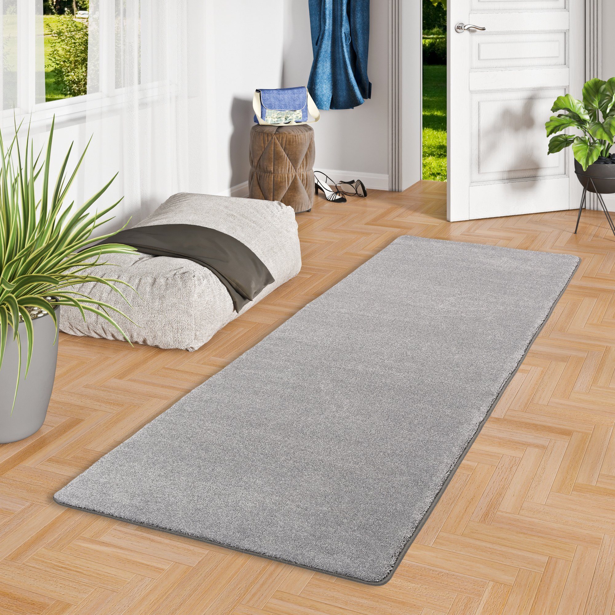 Snapstyle Hochflor-Läufer Hochflor Luxus Velours Läufer Teppich Touch, Eckig, Höhe: 20.5 mm