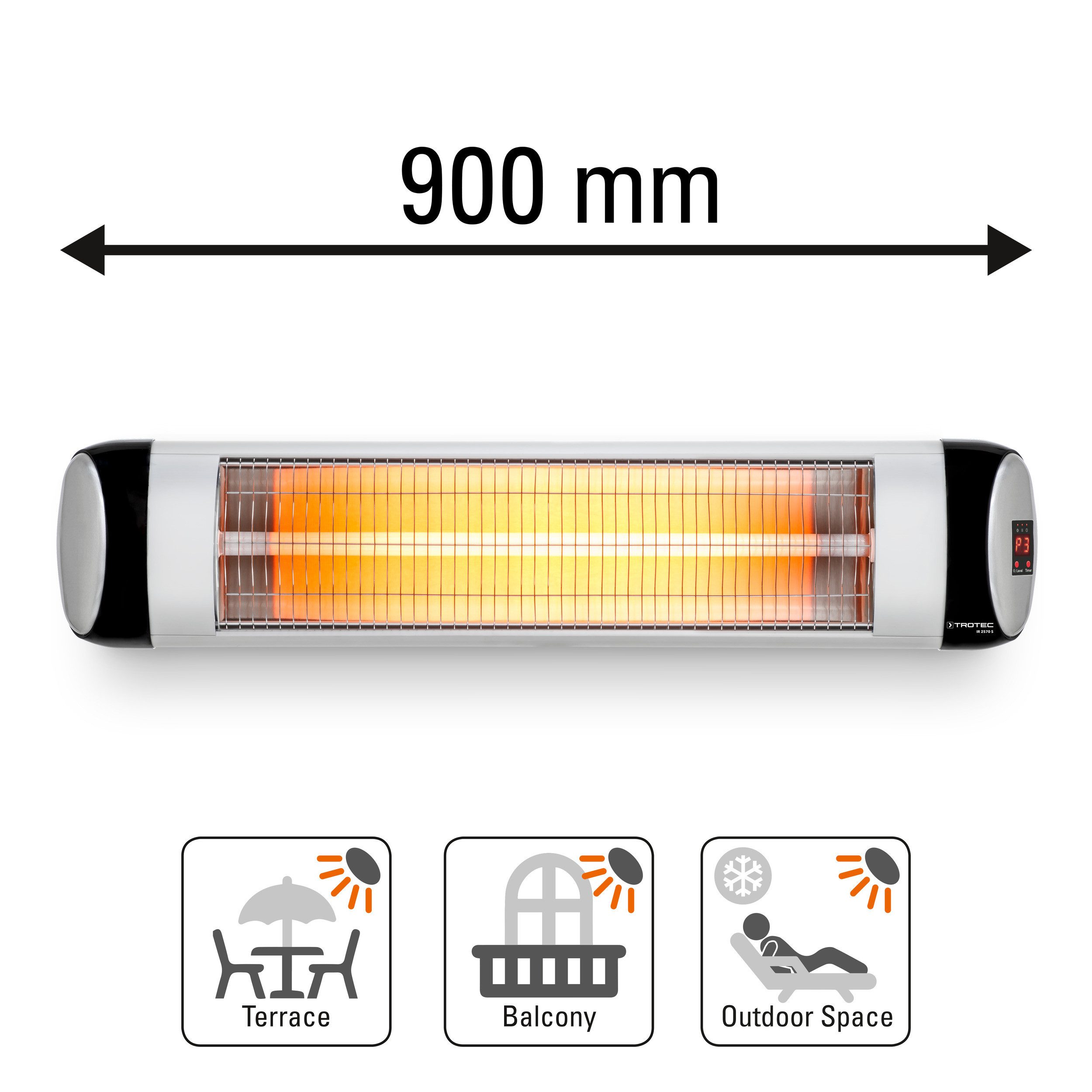 TROTEC Infrarotstrahler Infrarot Heizstrahler IR 2570 günstig online kaufen