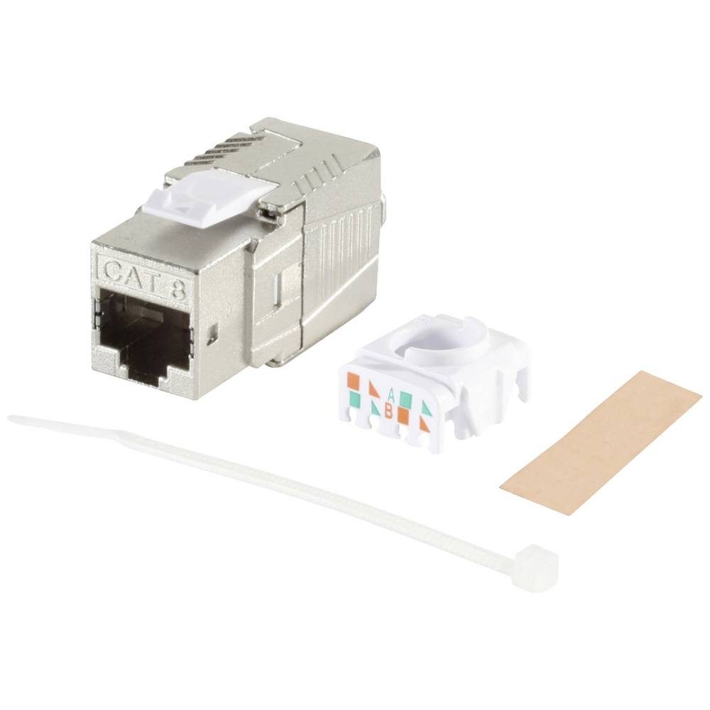 Keystone RJ45 Buchse, werkzeuglos, zertif., Cat. Netzwerk-Adapter