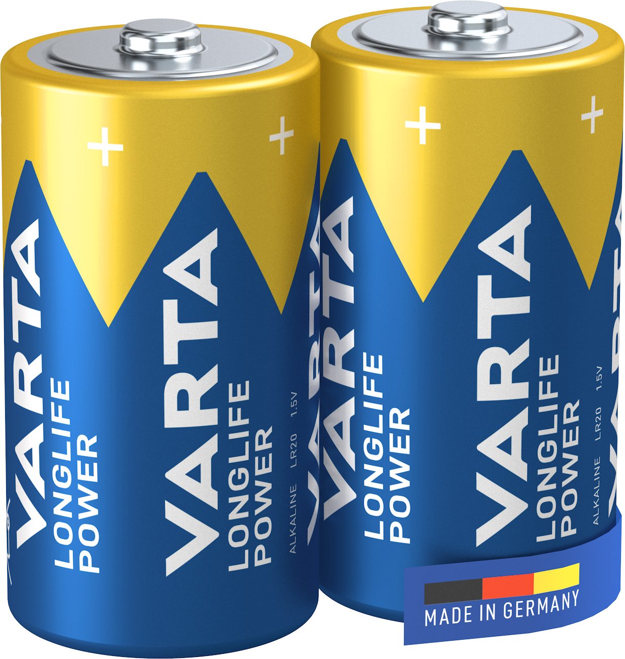 VARTA Longlife Power C Batterien 2er Pack - Alkaline, 1,5V, langlebig, made Batterie