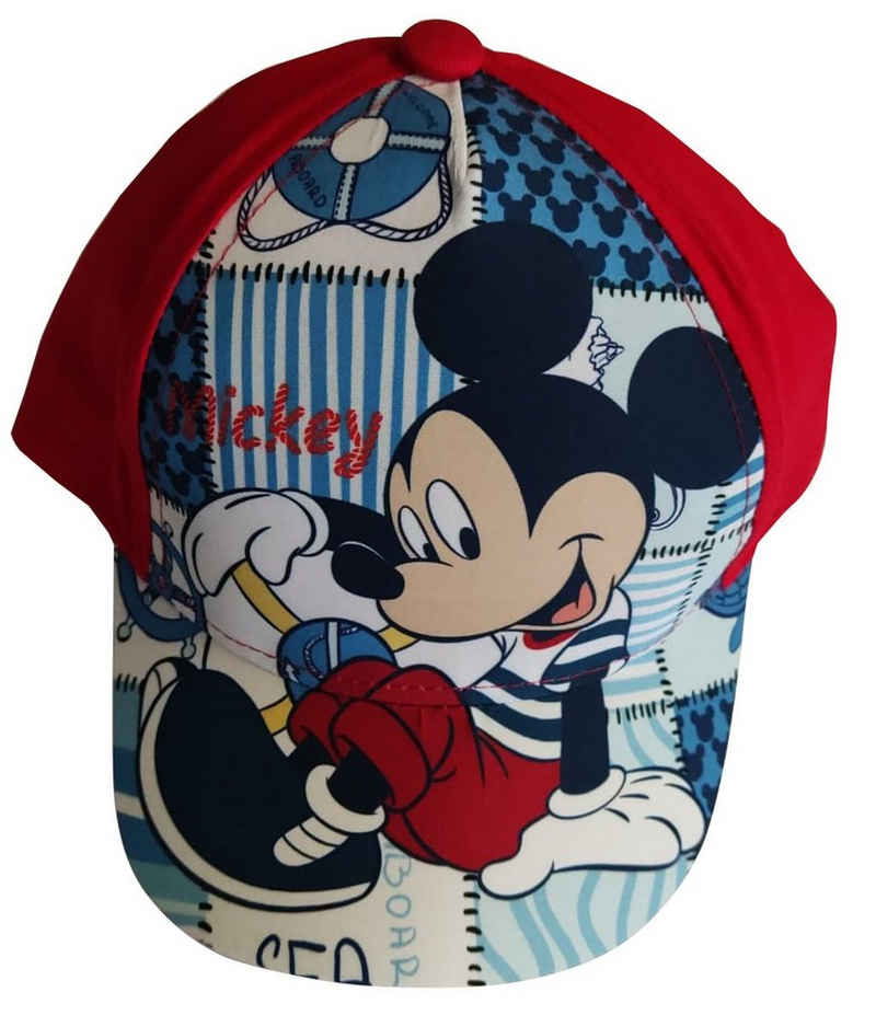 Sun City Baskenmütze Disney Mickey Maus Kappe Basecap Mütze Patchwork Motiv Sea für Kinder (Disney Mickey Maus Kappe Basecap Mütze)