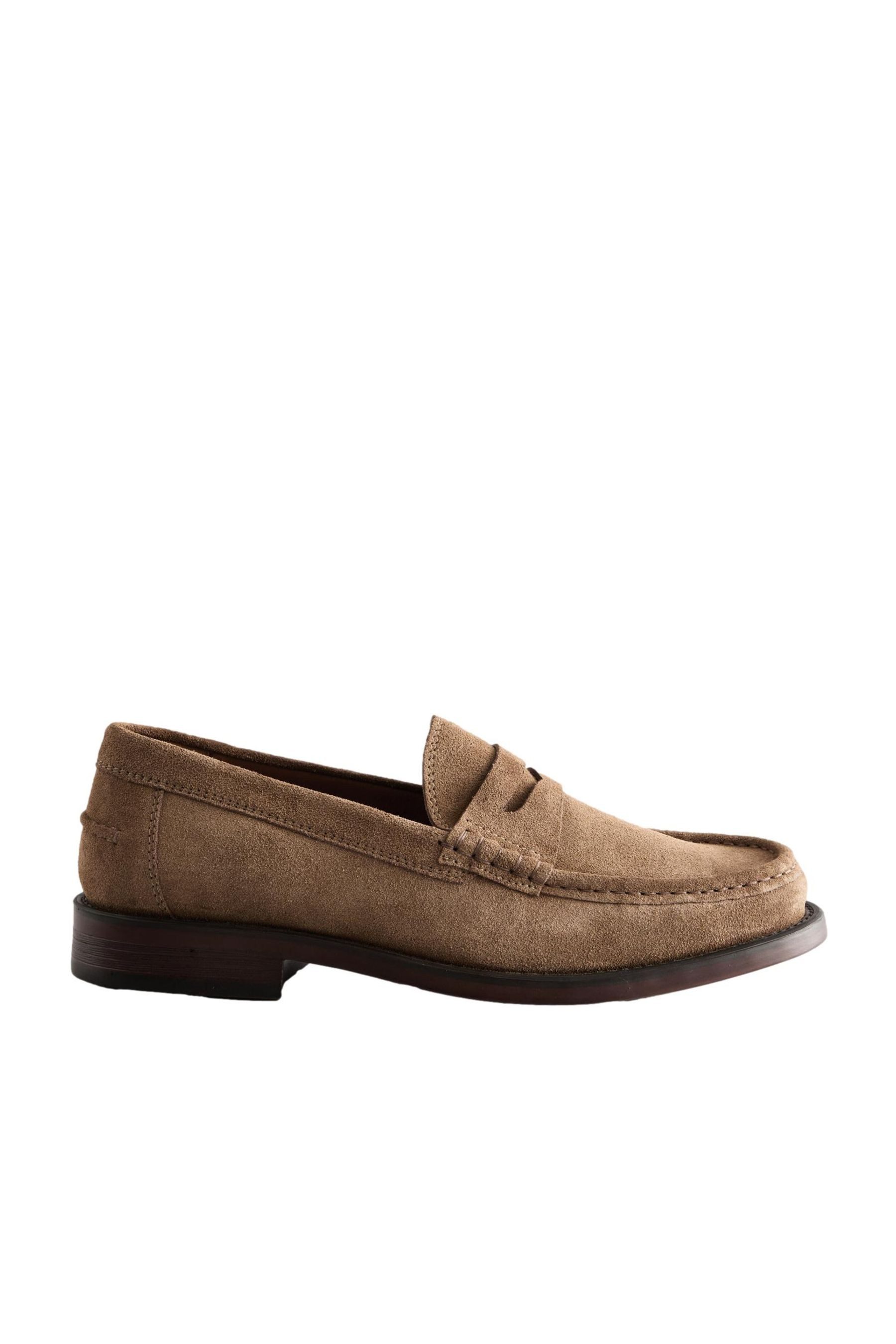 Next Penny Loafer aus Veloursleder, weite Passform Loafer