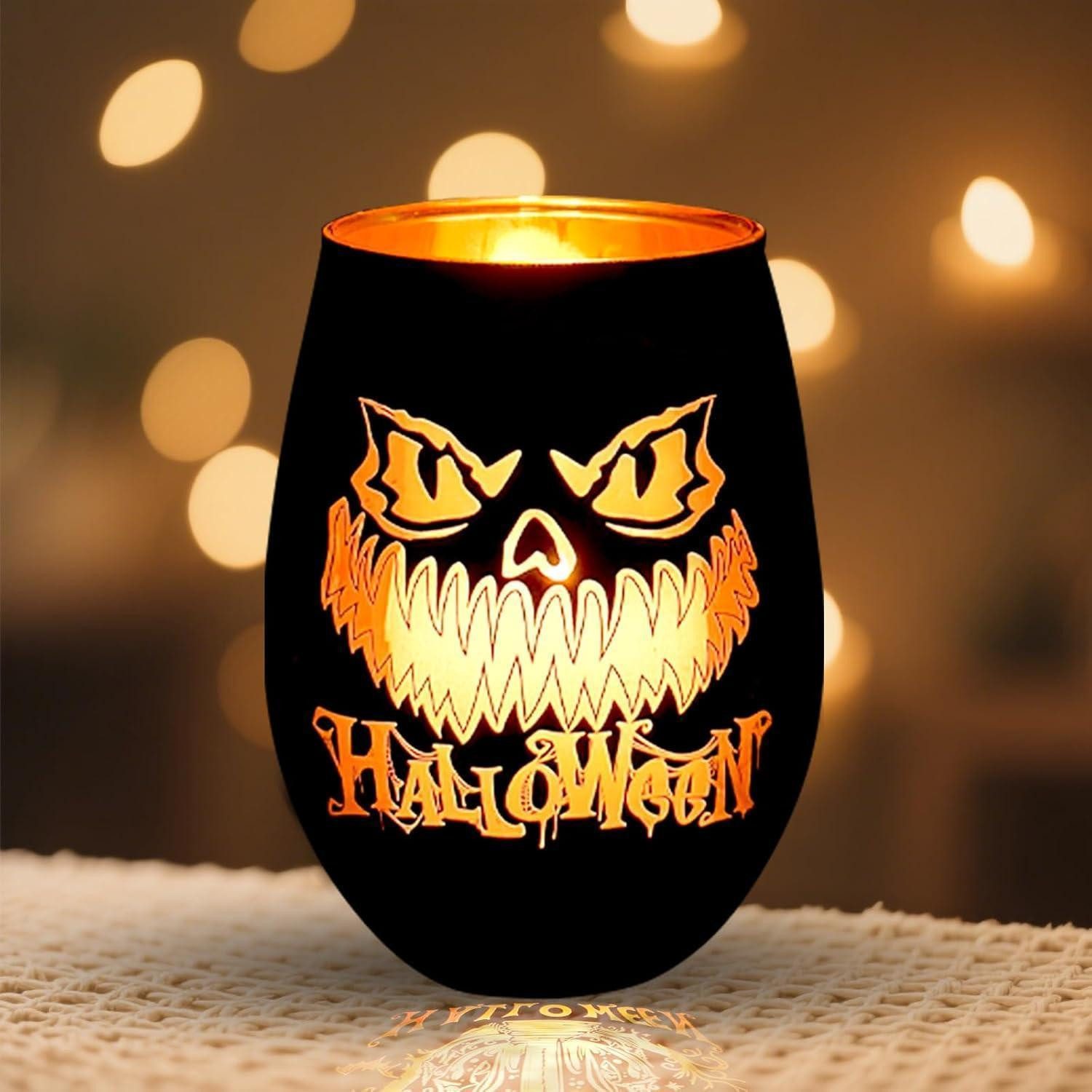 LuxusKollektion Windlicht Windlicht Halloween Kürbisgesicht Party Geschenkidee Halloween B