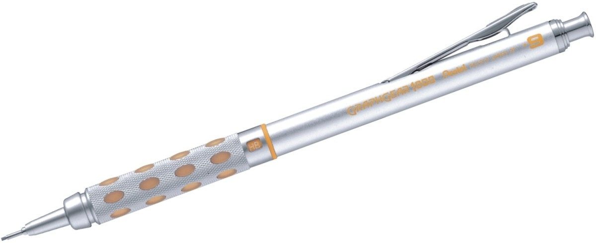 Bleistift Druckbleistift Graphgear 1000 0,9mm silber/gelb.