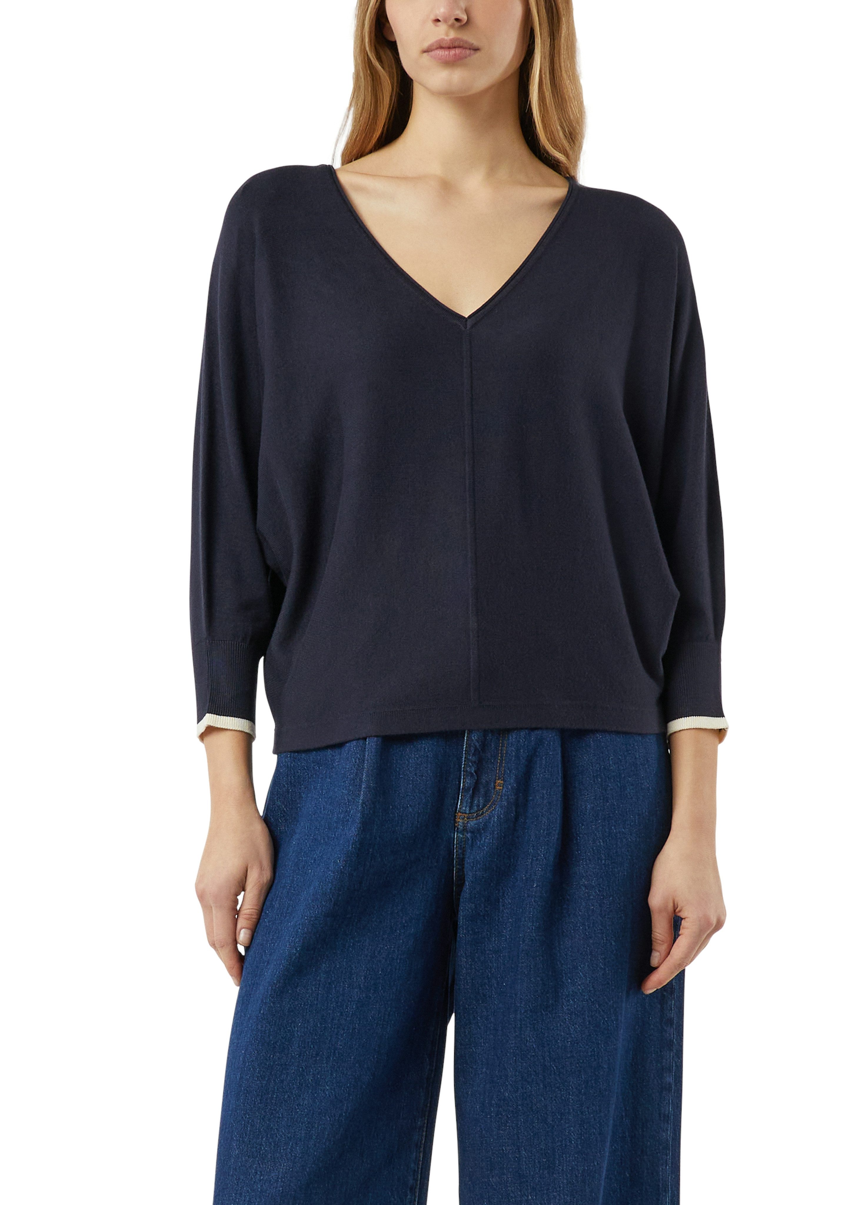 comma Strickpullover mit V-Ausschnitt