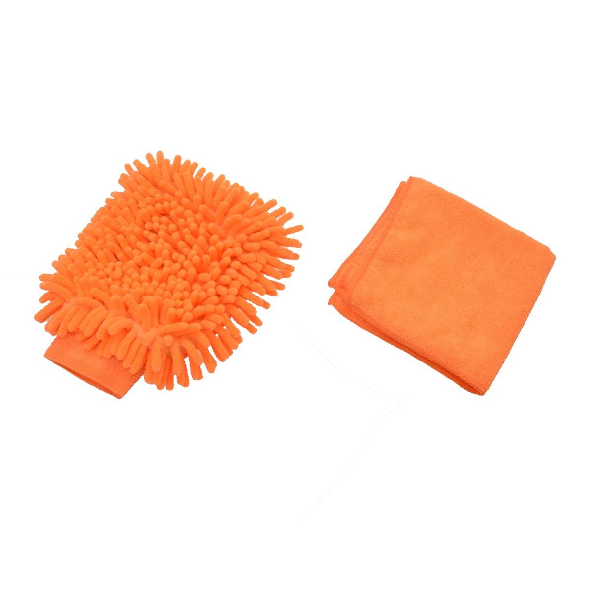 Filmer Autoreinigungsset 2tlg mit Waschhandschuh und Mikrofasertuch Mikrofasertuch (Polyester, 18x25 cm, 2-tlg., für Innen- & Außenbereiche)