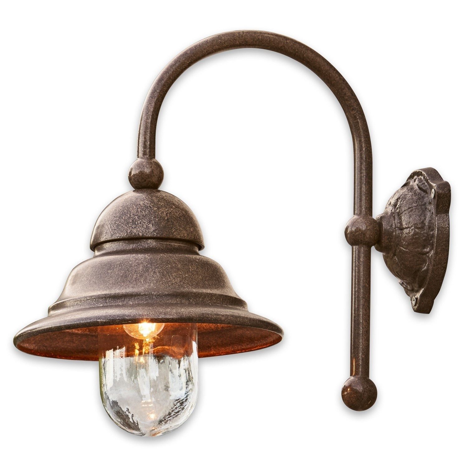 Mirabeau Außen-Wandleuchte Außenwandlampe Keela antikbraun