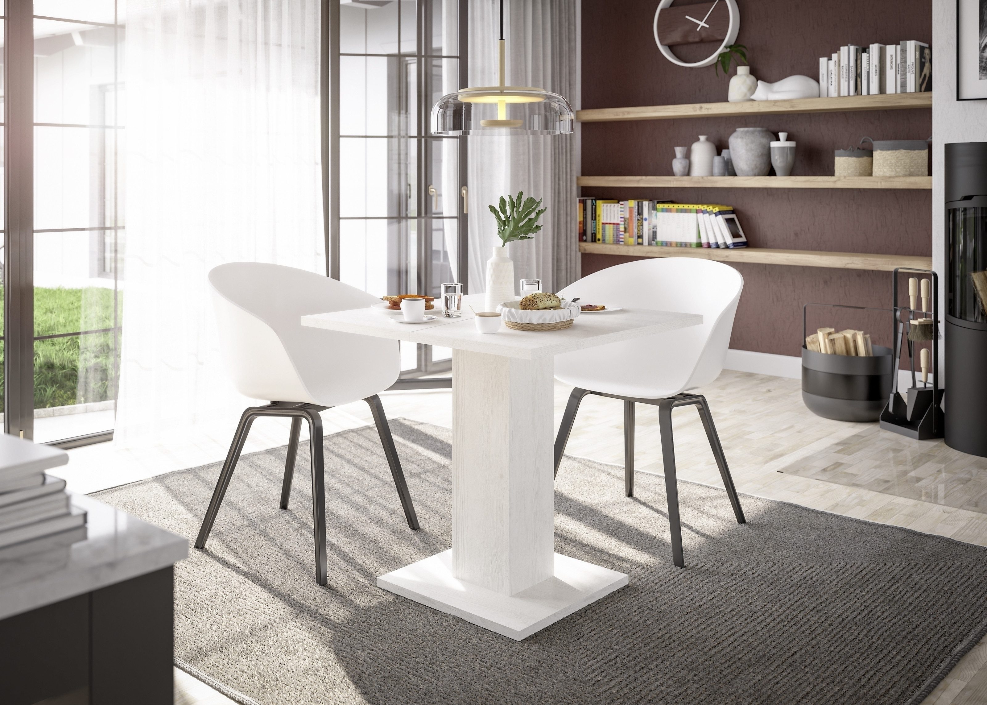 freiraum Säulen-Esstisch Tap (ausziehbar), (ausziehbar) in pino aurelio - 8 günstig online kaufen