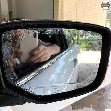 Fensterfolie Nano Seitenspiegel-Antibeschlagfolie für klare Sicht Anti Beschlag Auto Rückspiegel Spiegel Folie Anti Nebel Blendfreie Schutzfolie Wasserdicht (Doppelpack), MAVURA