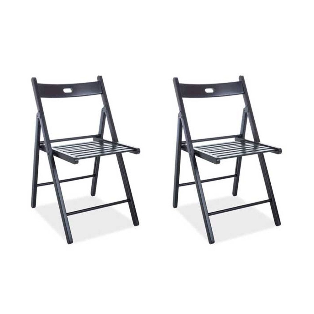 Feldmann-Wohnen Klappstuhl Smart II (1 St), 2er-Set Buche schwarz