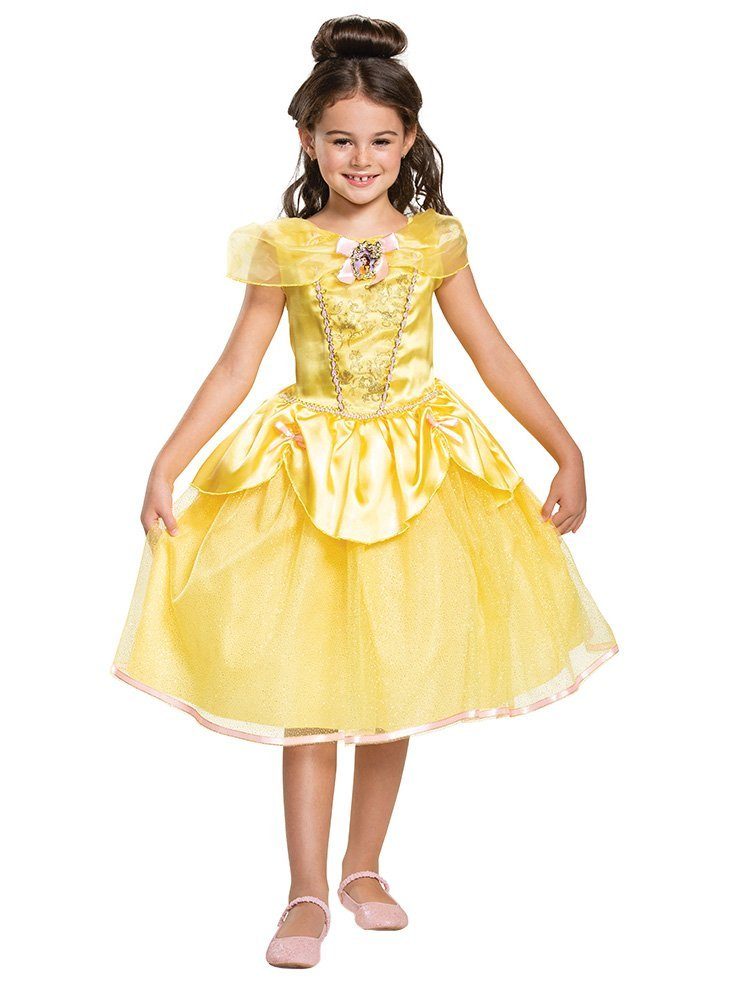 Metamorph Kostüm Disney's Belle Kostüm für Kinder, Märchenhaftes Kleid der Disney Prinzessin