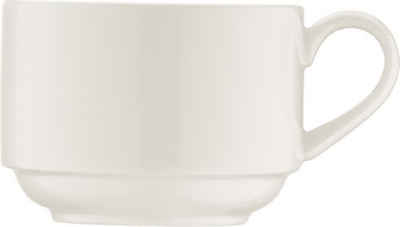 Bonna Teeglas Cream, Porzellan, Obertasse Kaffeebecher Kaffeetasse 8.4x10.9cm 210ml Porzellan creme-weiß 1 Stück