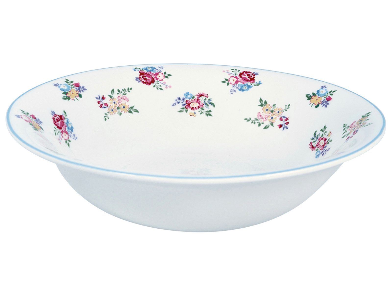 Greengate Schale Elena Salatschale petit white 26,5cm, Steinzeug, (Salatschalen)