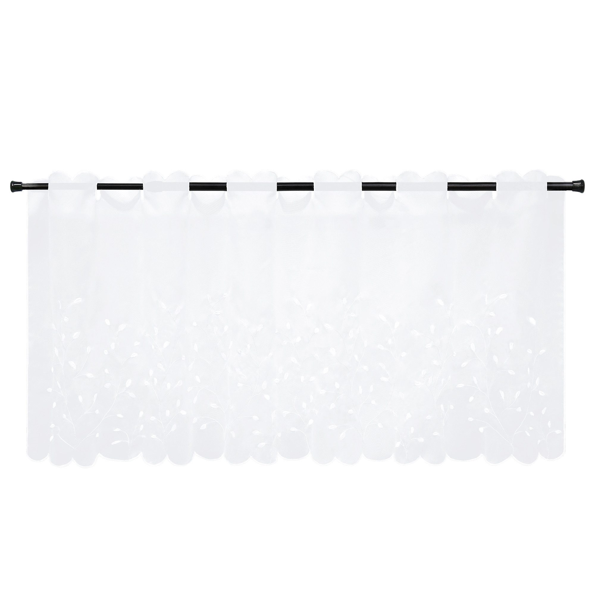 Joyswahl Scheibengardine (1 St), Stangendurchzug, transparent, Stickerei Ku günstig online kaufen