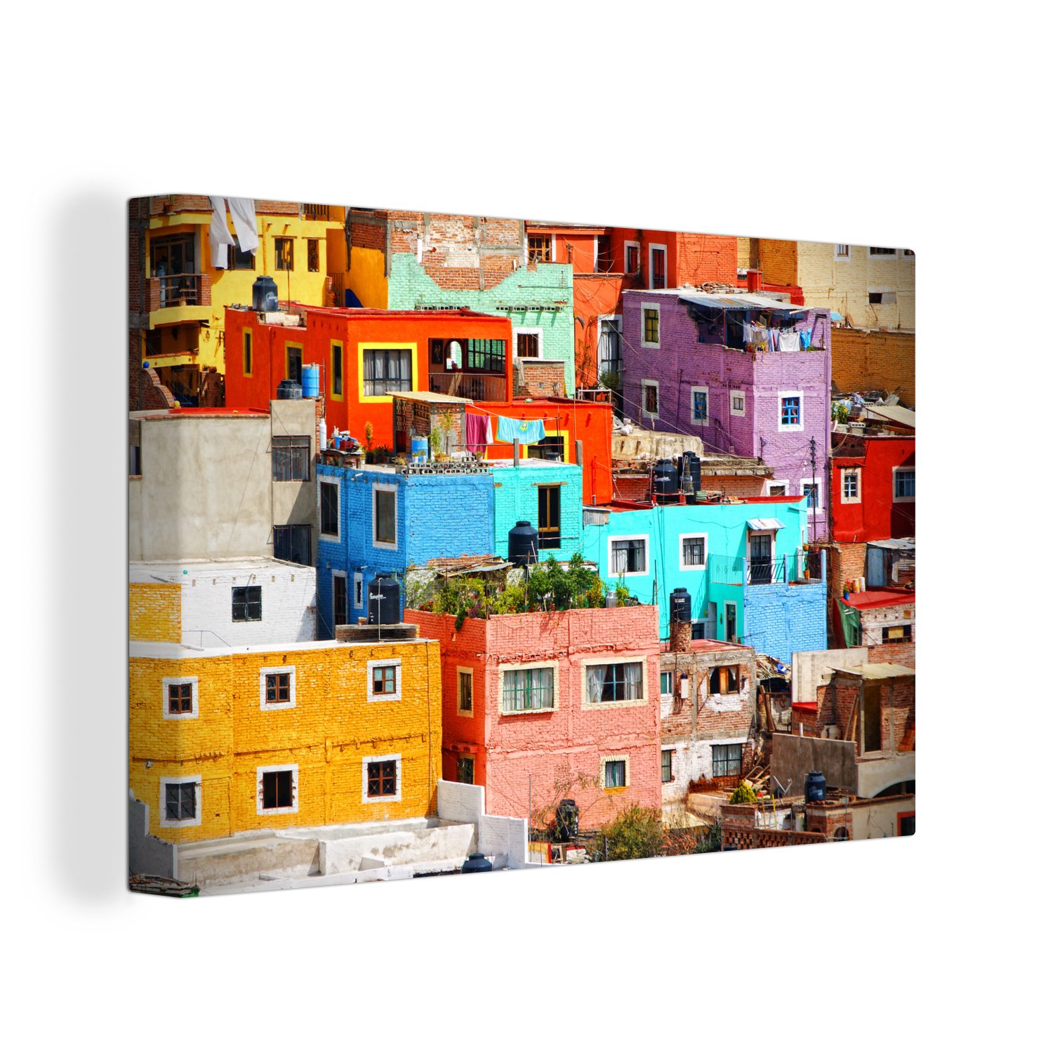 Städte 30x20 St), Wanddeko, (1 Wandbild Leinwandbild Aufhängefertig, Farbenfrohe Leinwandbilder, cm OneMillionCanvasses® Mexiko, in