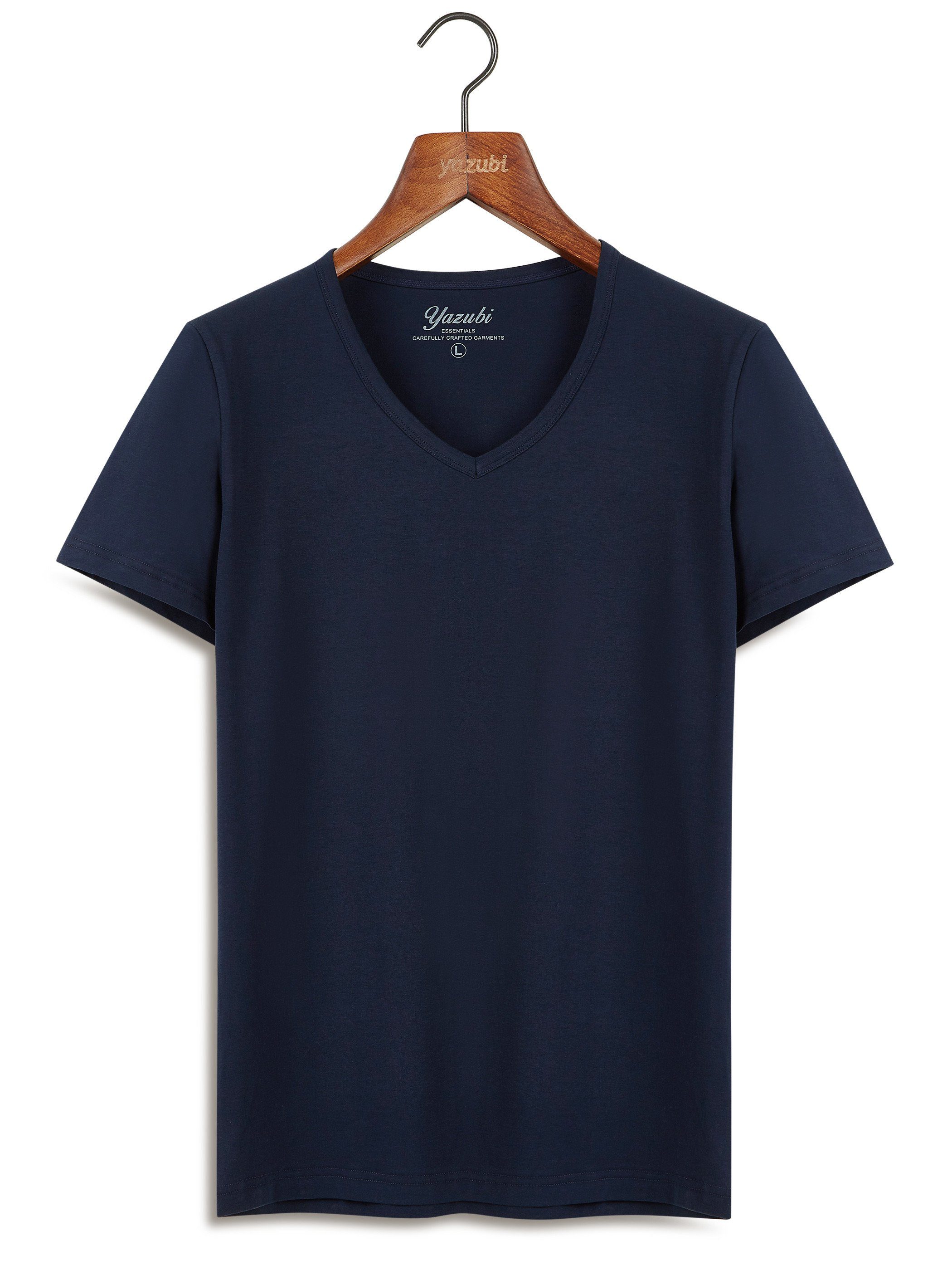 Yazubi T-Shirt 5er-Pack) 194020) T-shirt Blau Shirt V-Ausschnitt Sapphire modisches mit Mythic bequemes (Dark (Spar-Set