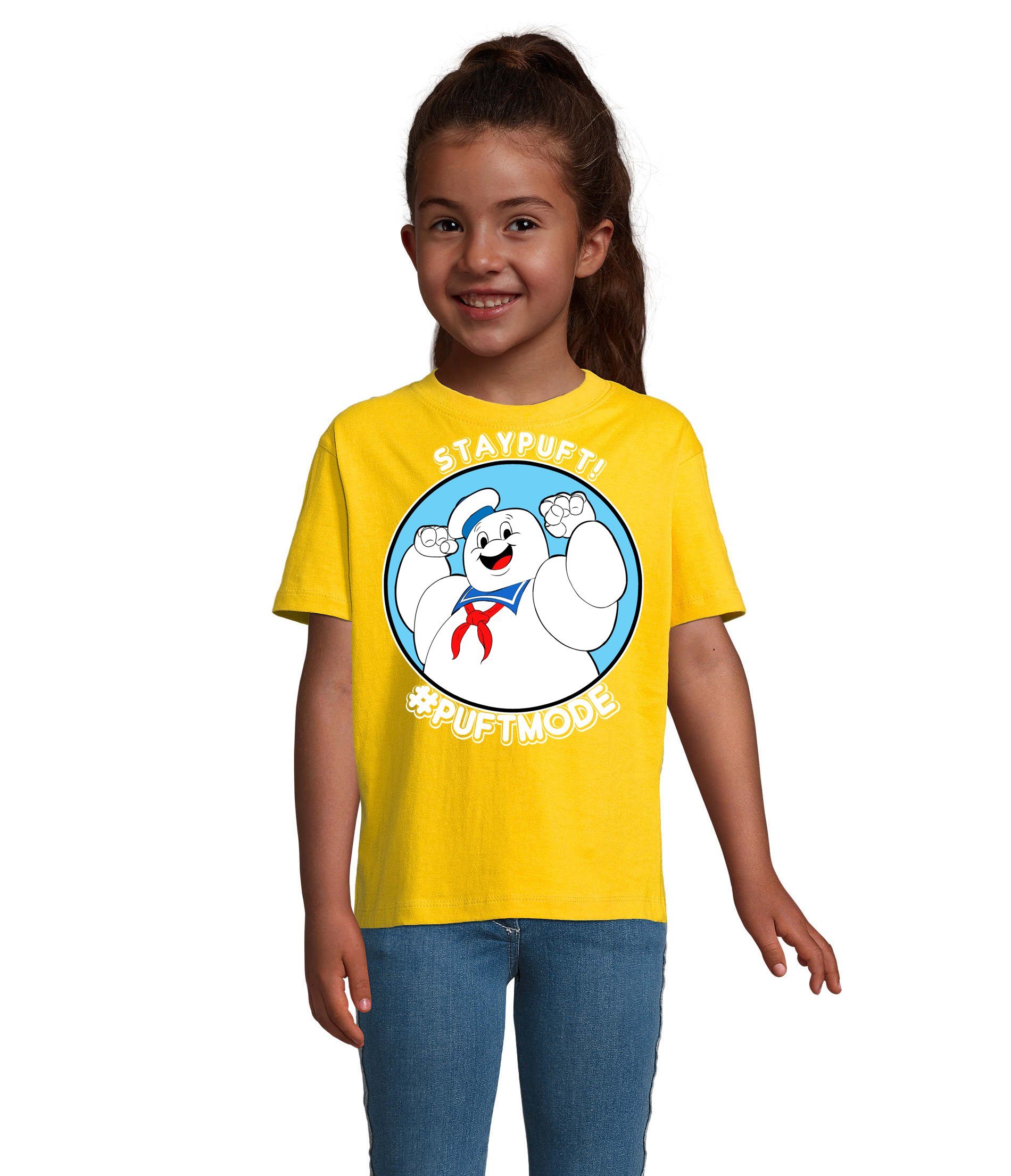 [Neue Produkte sind günstig] Blondie & Brownie T-Shirt Kinder Ghostbusters Marshmallowman Geisterjäger Slimer Gelb