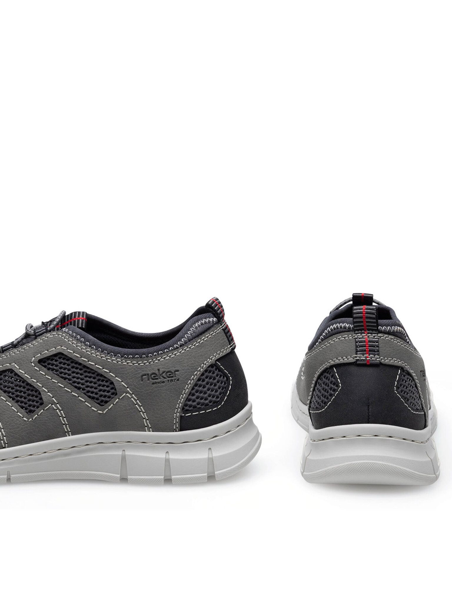 Rieker Halbschuhe B7762-45 Grau Schnürboots