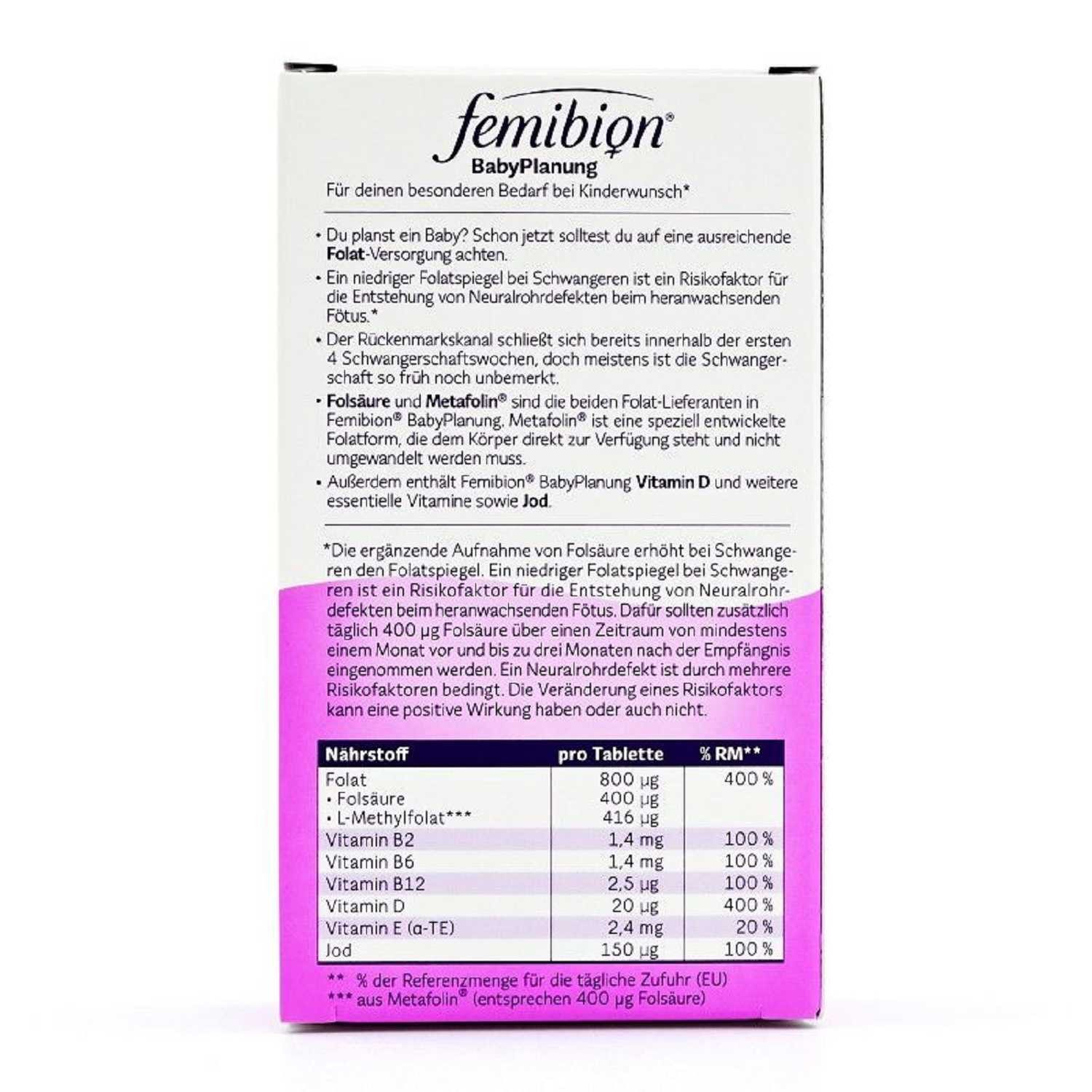 Femibion FEMIBION 0 Babyplanung Tabletten, 56 St Tabletten, 1 er 56 St.