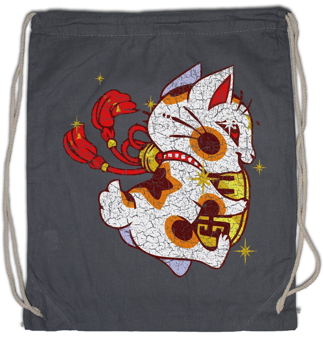 Turnbeutel Maneki Neko Turnbeutel Cat Katze Winkekatze Maneki-Neko Manekineko