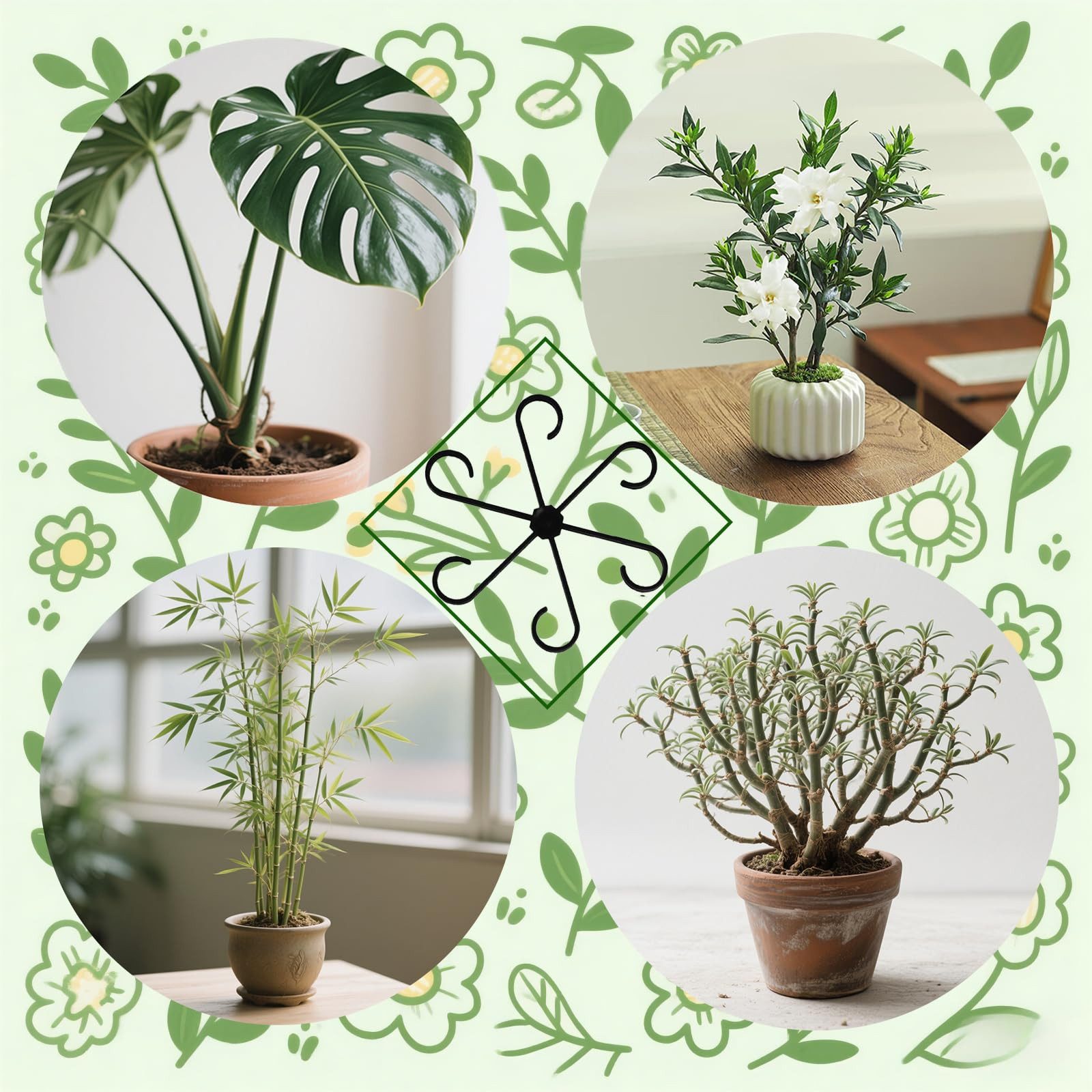 Coonoor Rankhilfe 16 Stück Pflanzenstütze,Pflanzenstielhalter Pflanzen Stütze, für Monstera Rankhilfe und Alocasia, Tomaten Hortensien – Bild 3 von 5