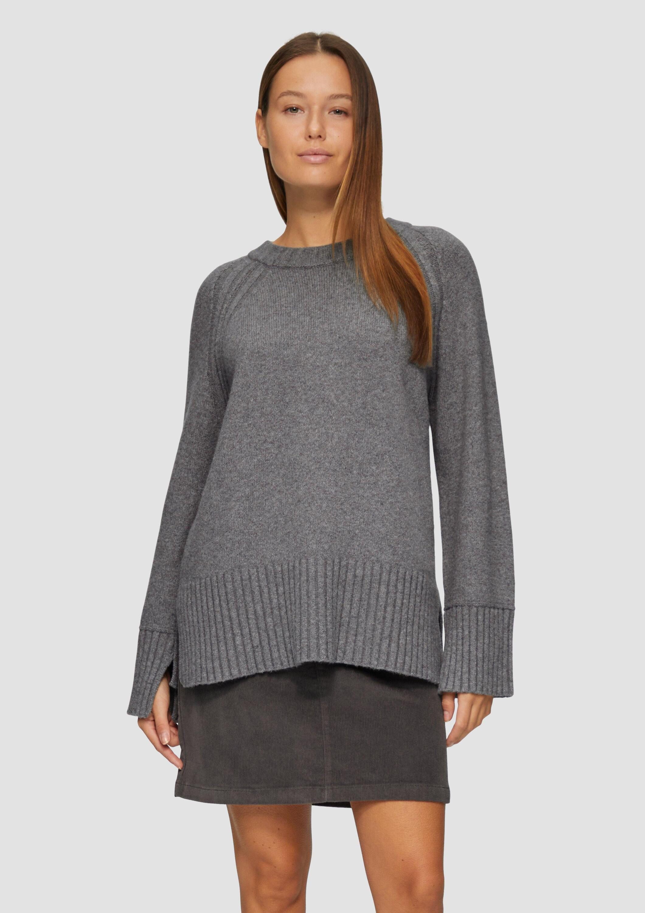 s.Oliver Longpullover Strickpullover Strickpullover mit Raglanärmeln günstig online kaufen