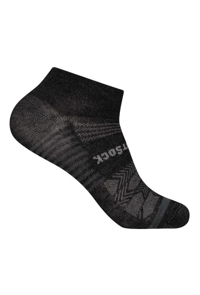 Wrightsock Sportsocken Sneaker Coolmesh II (dünn, atmungsaktiv, bequem) schwarz/grau - 1 Paar