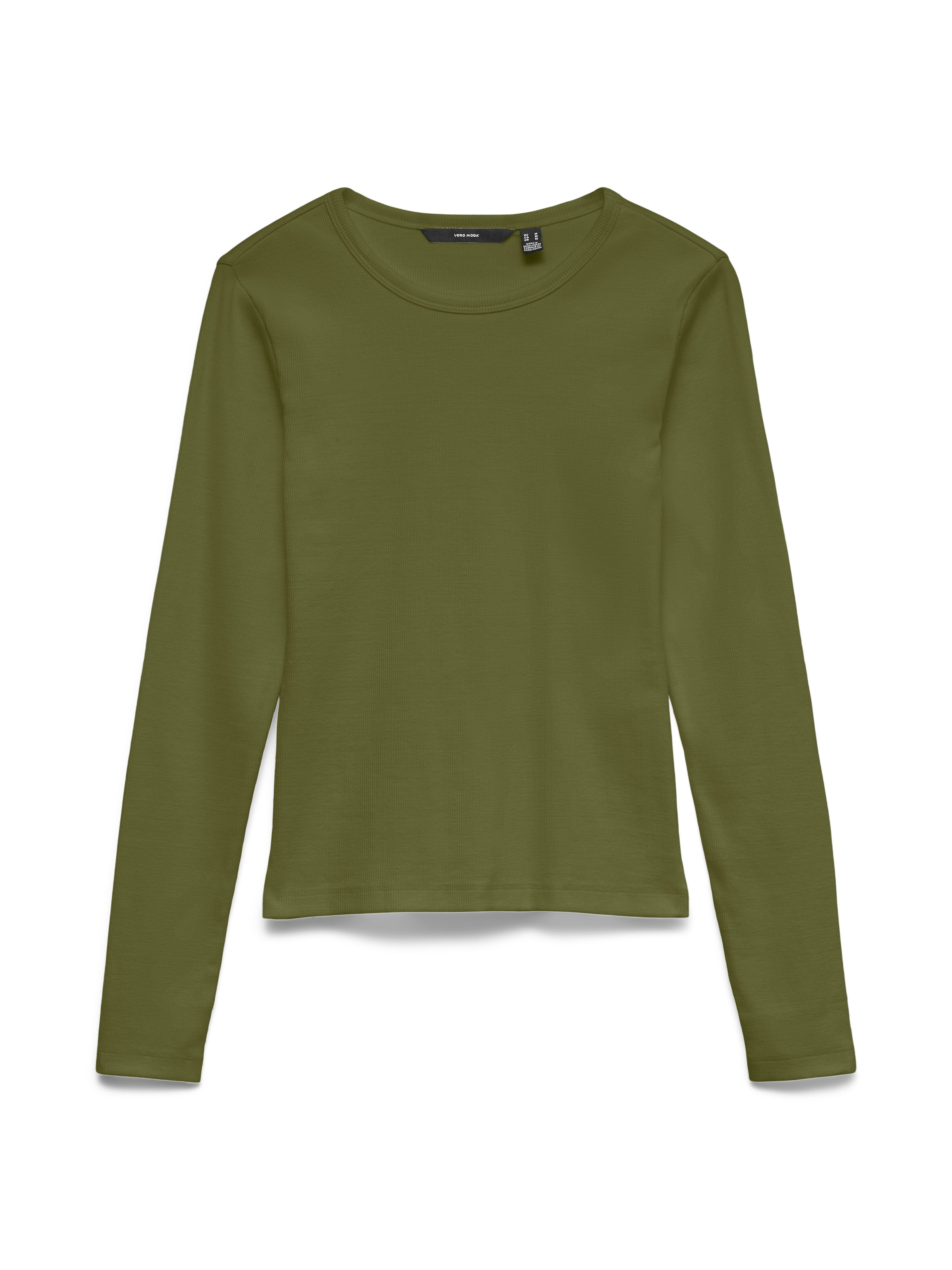 Vero Moda Langarmshirt VMCHLOE LS SHORT TOP JRS NOOS Baumwollmischung, slim fit