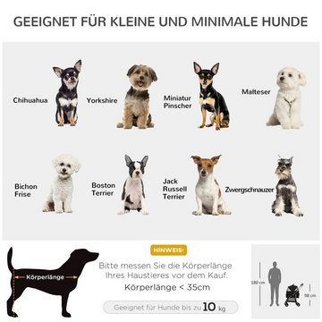 PawHut Hundebuggy 2-in-1 Hundewagen und Transportkorb, klappbar, (1-tlg), für Garten, Balkon, Schwarz