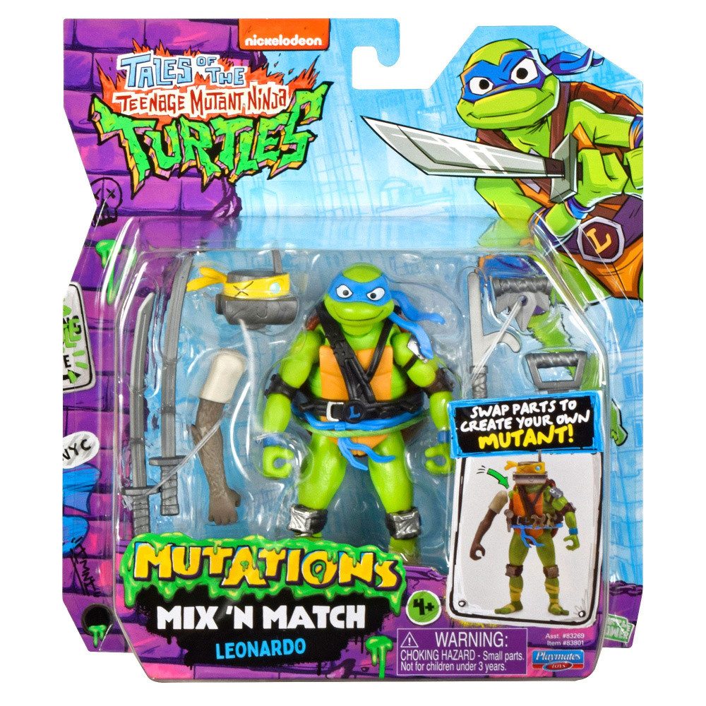 Playmates Toys Actionfigur Die Abenteuer der Teenage Mutant Ninja Turtles Mix 'n Match Actionfigu