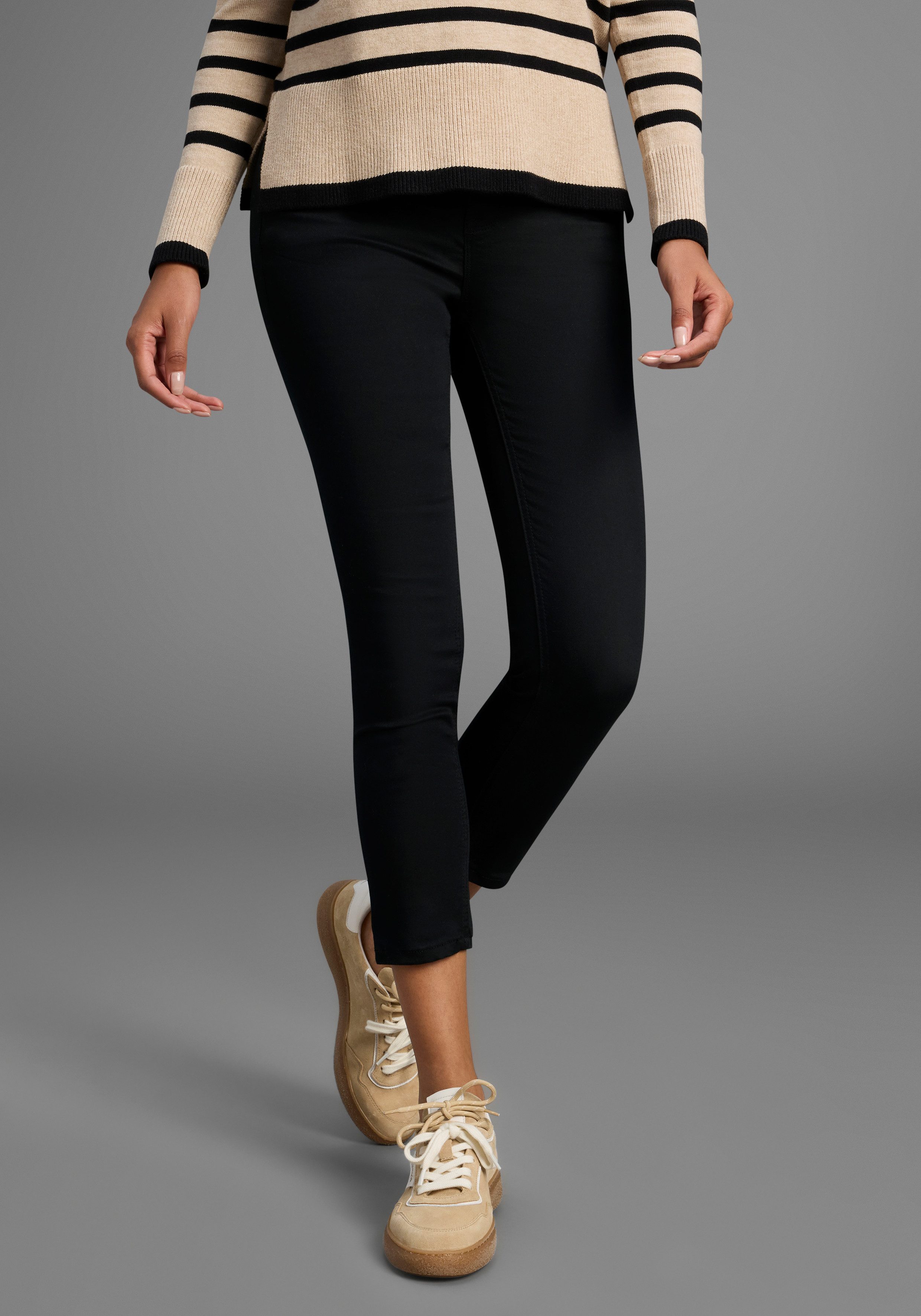 Arizona 7/8-Jeans Shaping eng anliegend, Röhrenjeans, Used-Waschung, High-W günstig online kaufen