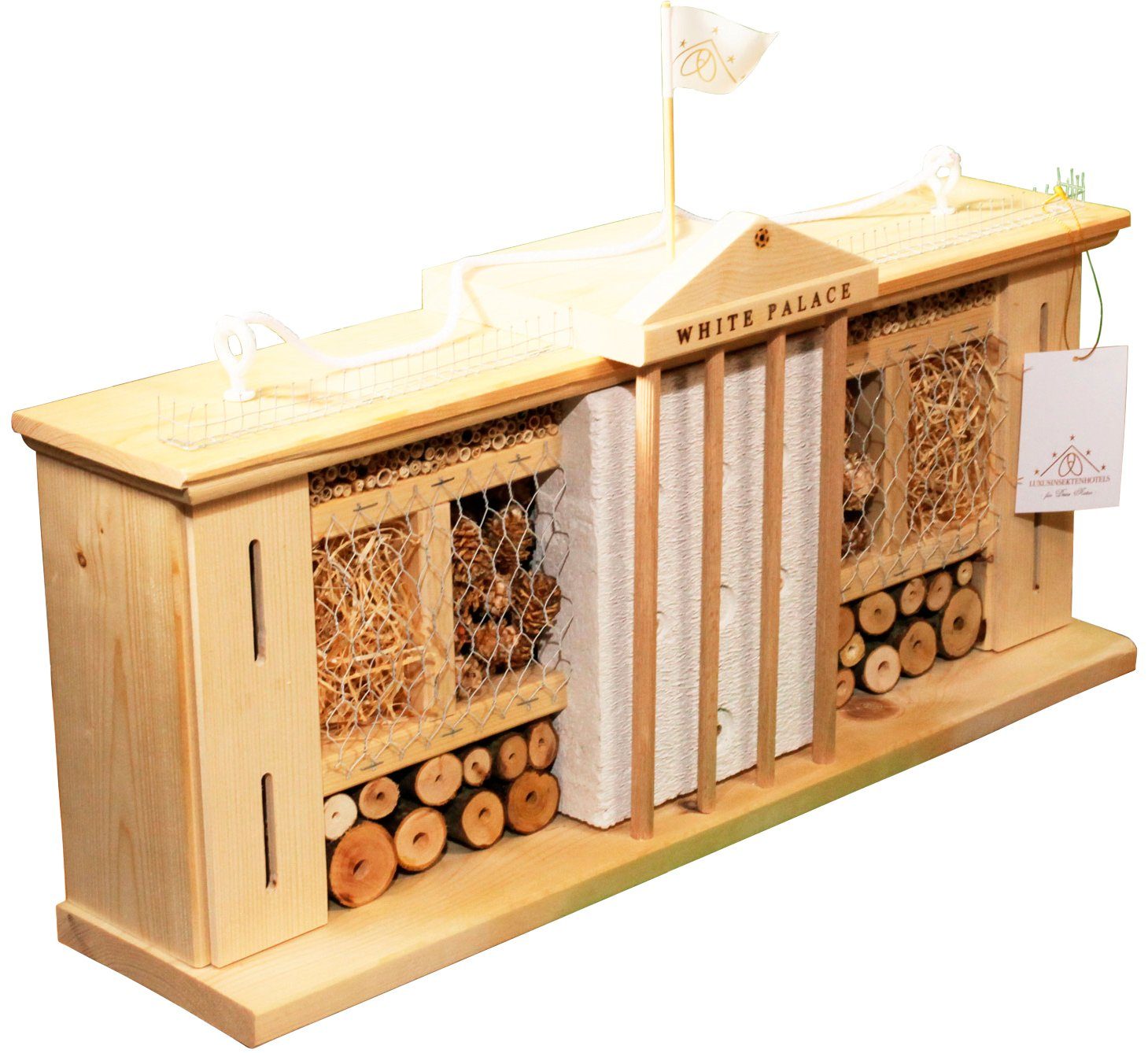 LUXUS-INSEKTENHOTEL Insektenhotel Weißer Palast, BxTxH: 58x12x30 cm