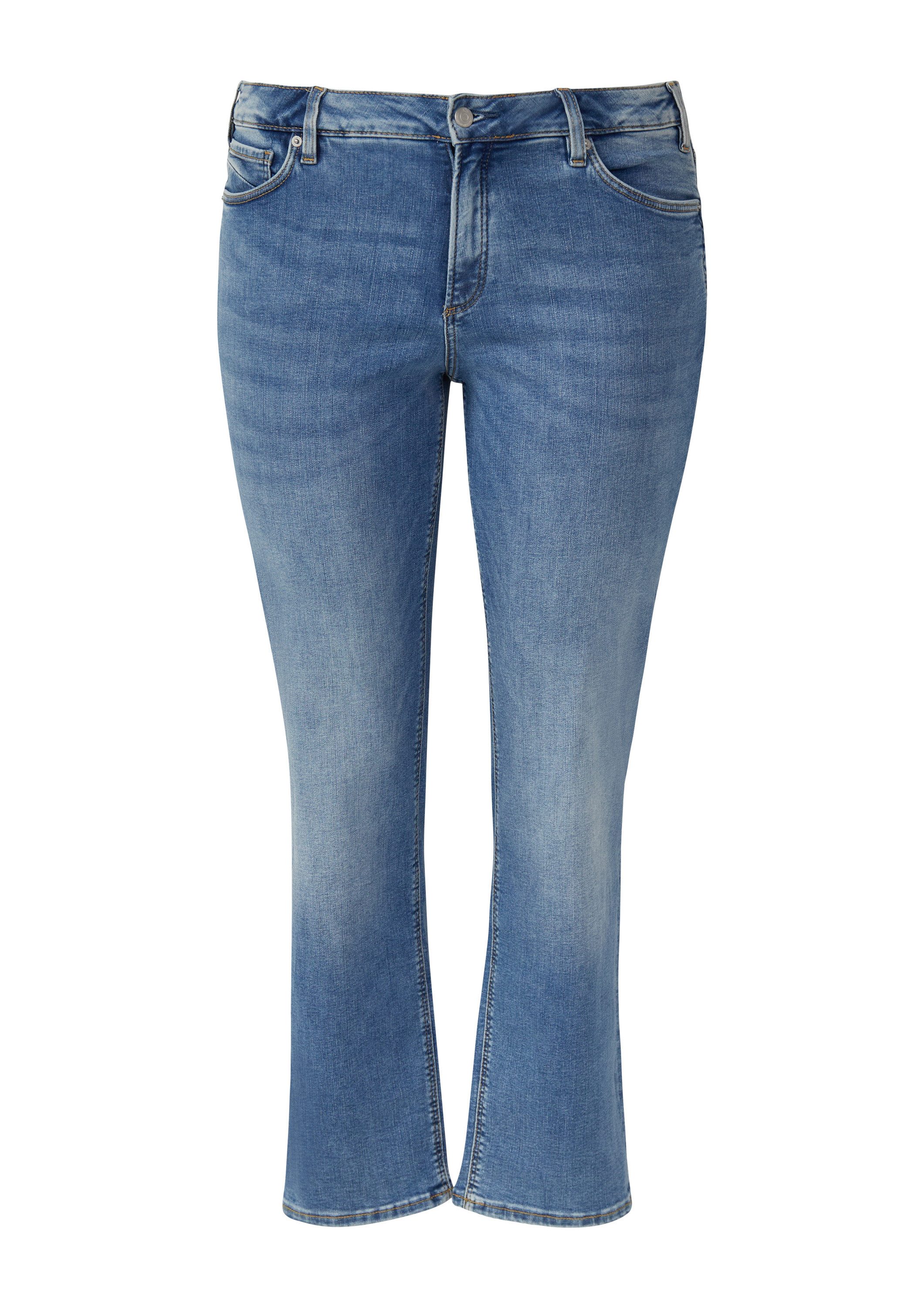 QS Bootcut-Jeans Jeans-Hose Jeans / Slim Fit / Mid Rise / Straight Leg günstig online kaufen