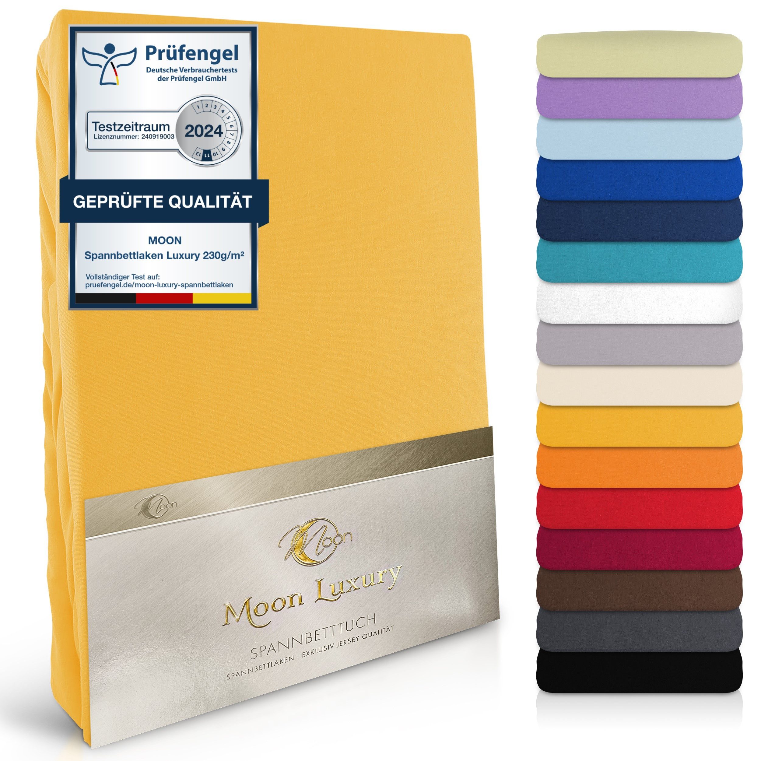 MOON Heimtextilien Spannbettlaken MOON-Luxury Spannbettlaken Jersey günstig online kaufen