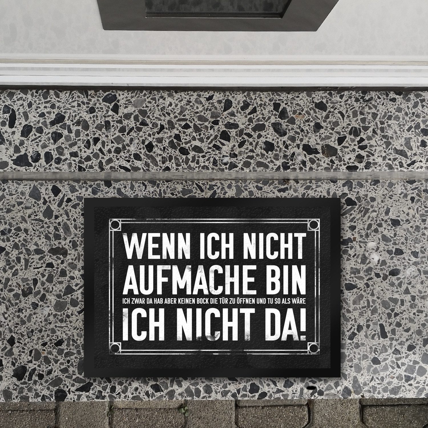 speecheese Fußmatte Wenn ich nicht aufmache bin da! Fußmatte in 35x50 cm mi günstig online kaufen