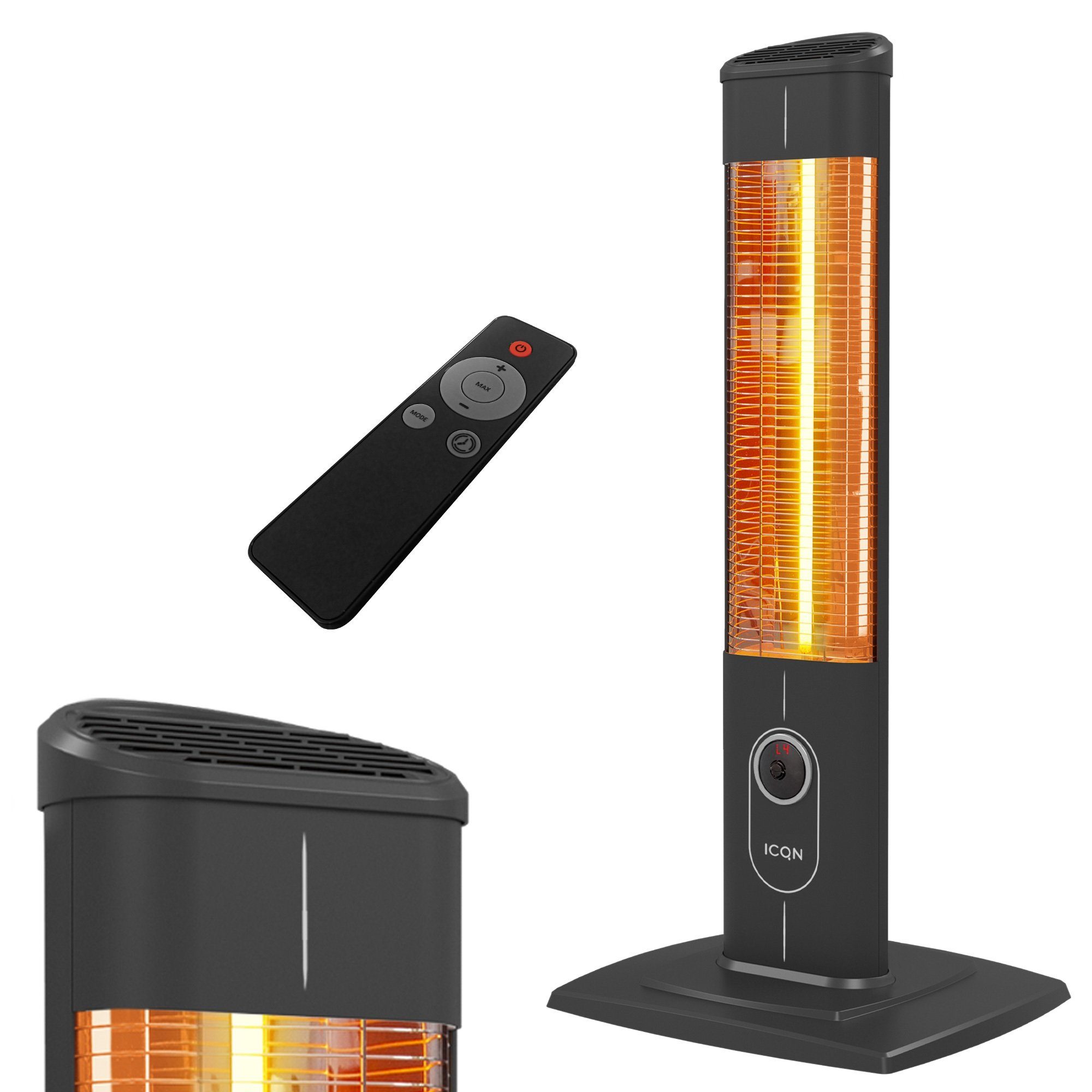 ICQN Heizstrahler IC2300.R-KABEL, Stand Heizstrahler mit Wasserdicht Schutz günstig online kaufen