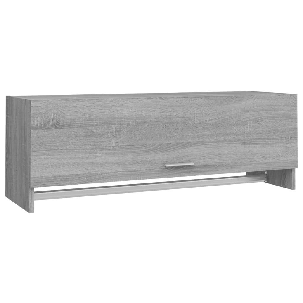 vidaXL Garderobe NA Garderobe Wand Kleiderschrank Grau Sonoma 100x32,5x35 cm Spanplatte