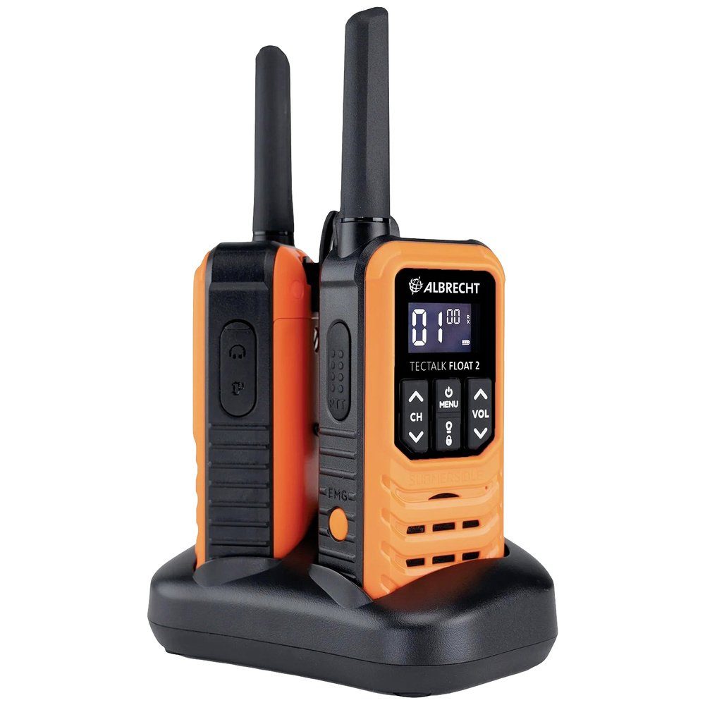 Walkie PMR-Funkgerät Set Tectalk 29664 Koffer 2er Albrecht 2er Talkie Albrecht Float