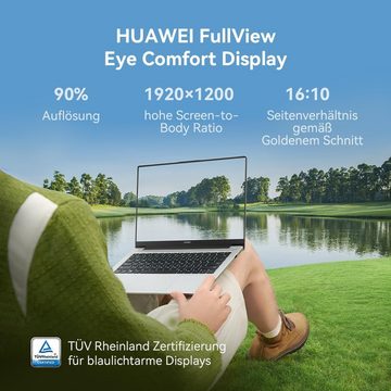 Huawei Schlankes Design mit sandgestrahltem u Notebook (Intel, 512 GB SSD, 16GBRAM,Leistungsstarkes Prozessor mit Lange Akkulaufzeit Brillant FHD)