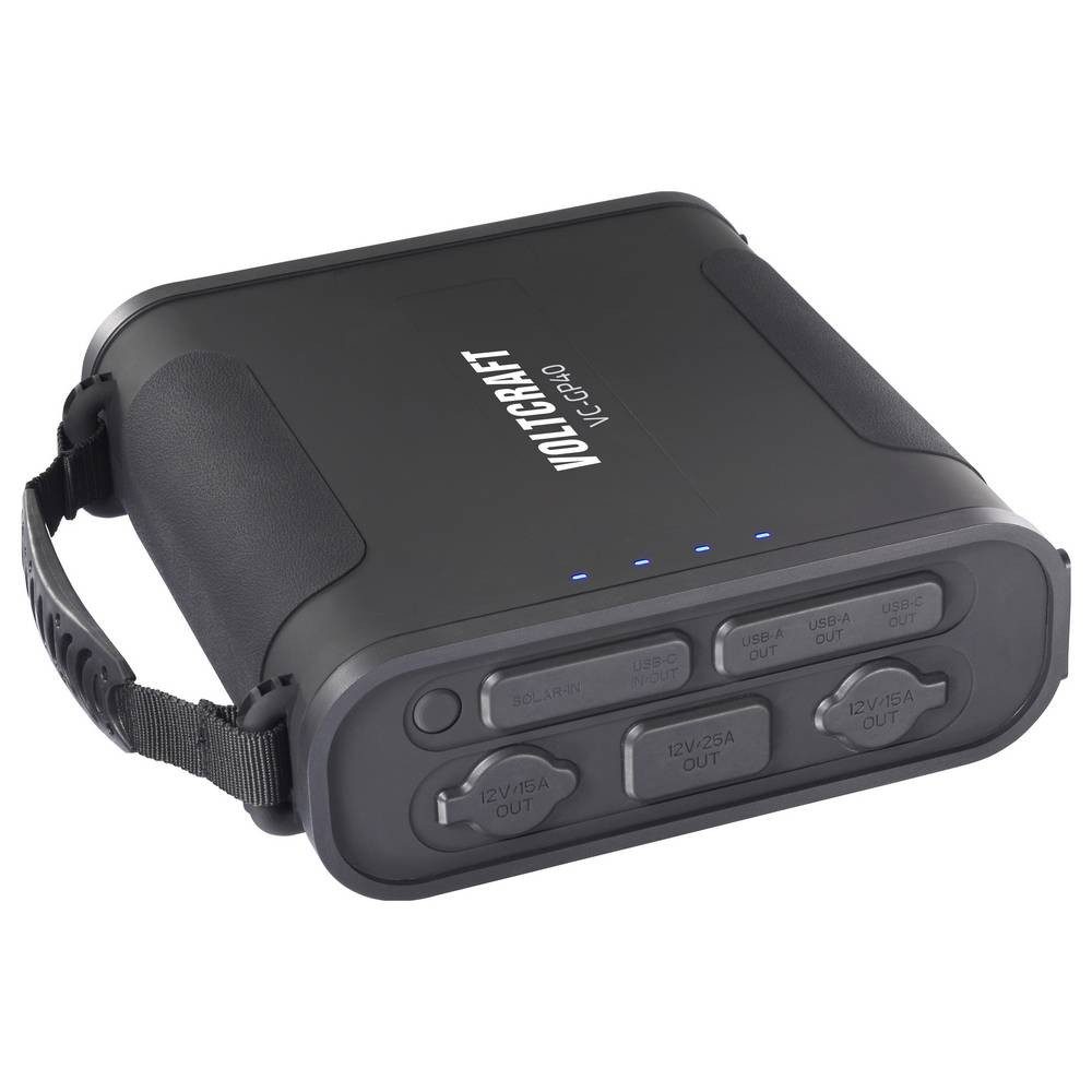 VOLTCRAFT VC-GP40 Powerbank 144000 mAh USB PD 3.0 LiFePO 4 Schwarz LED Powerbank