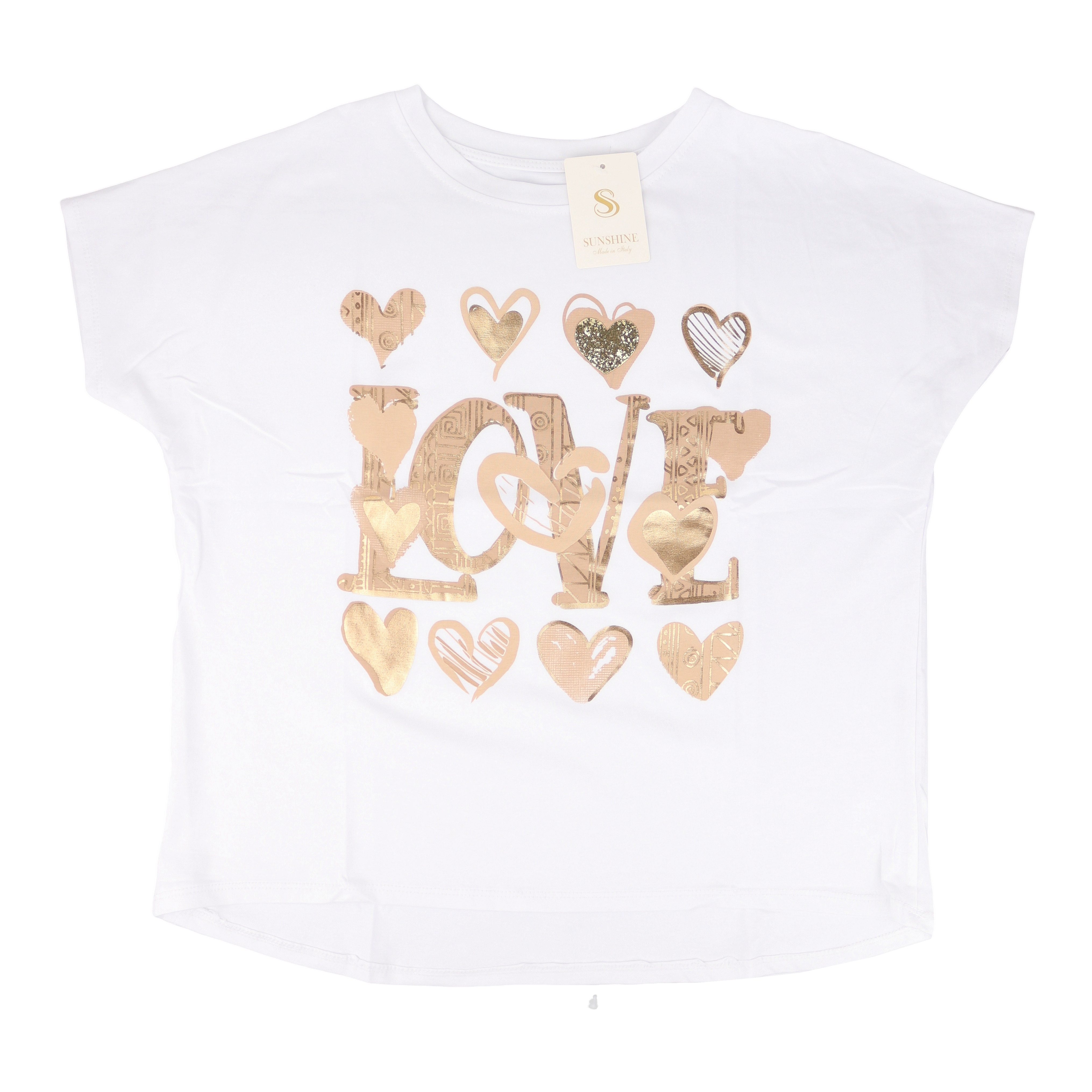 MIRROSI Print-Shirt Weiß Einheitsgröße Gr. 38-42 günstig online kaufen