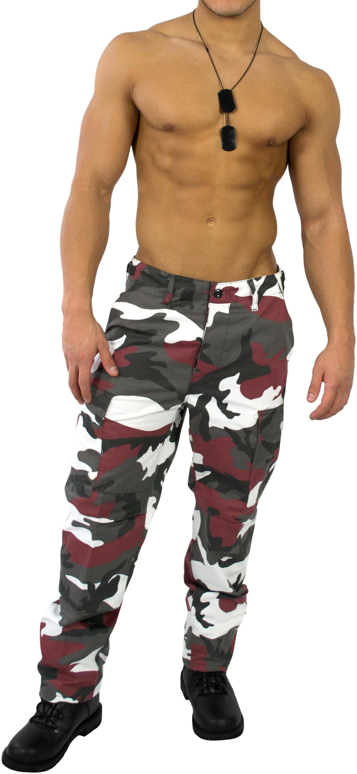 Red „Trooper“ Feldhose Wanderhose US Outdoorhose Camo Hose Bundeswehr Herren BDU Funktionshose Rangerhose Cargohose normani Outdoorhose Army