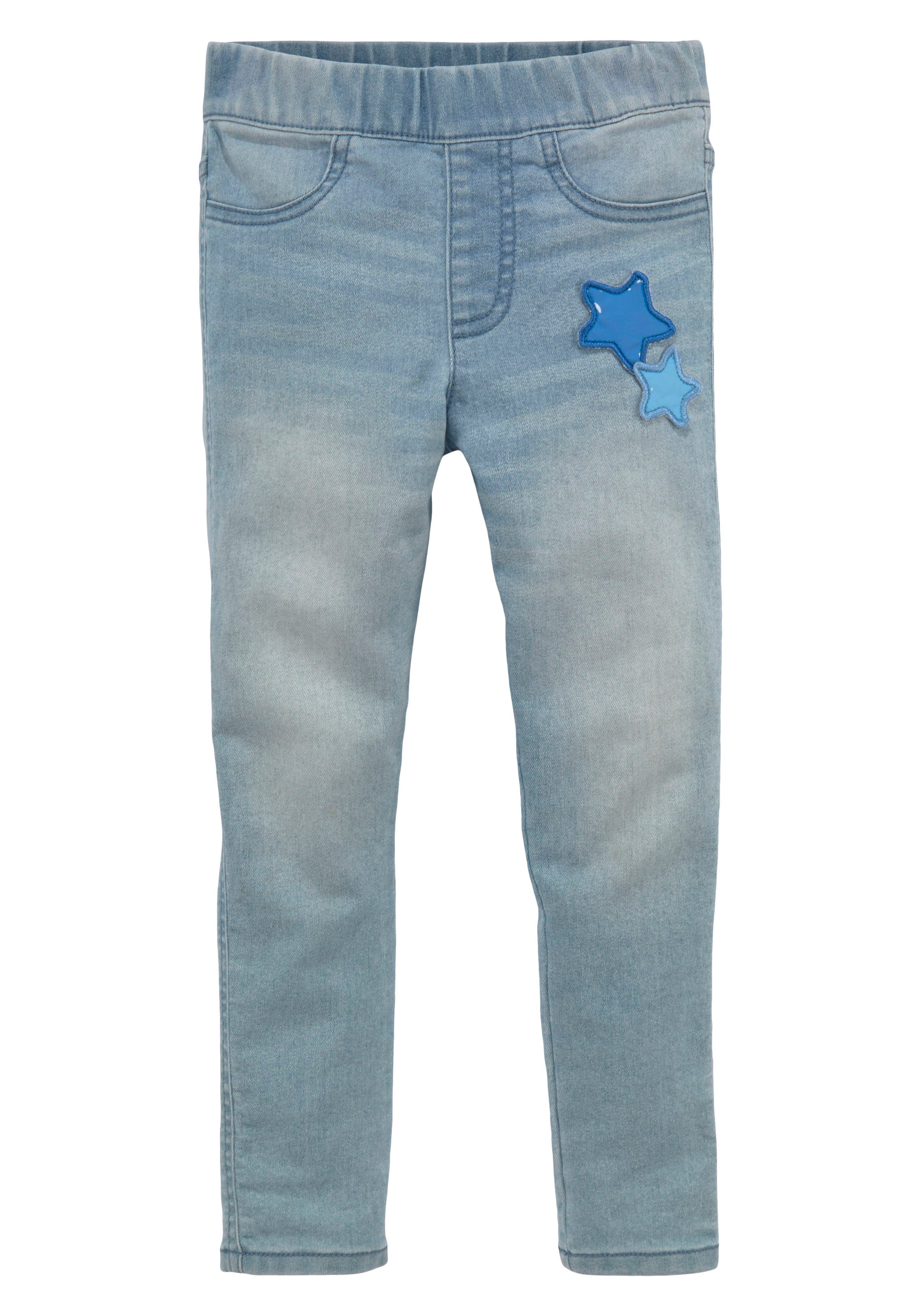Jeansjeggings, Strecht-Jeans in Schlupfform