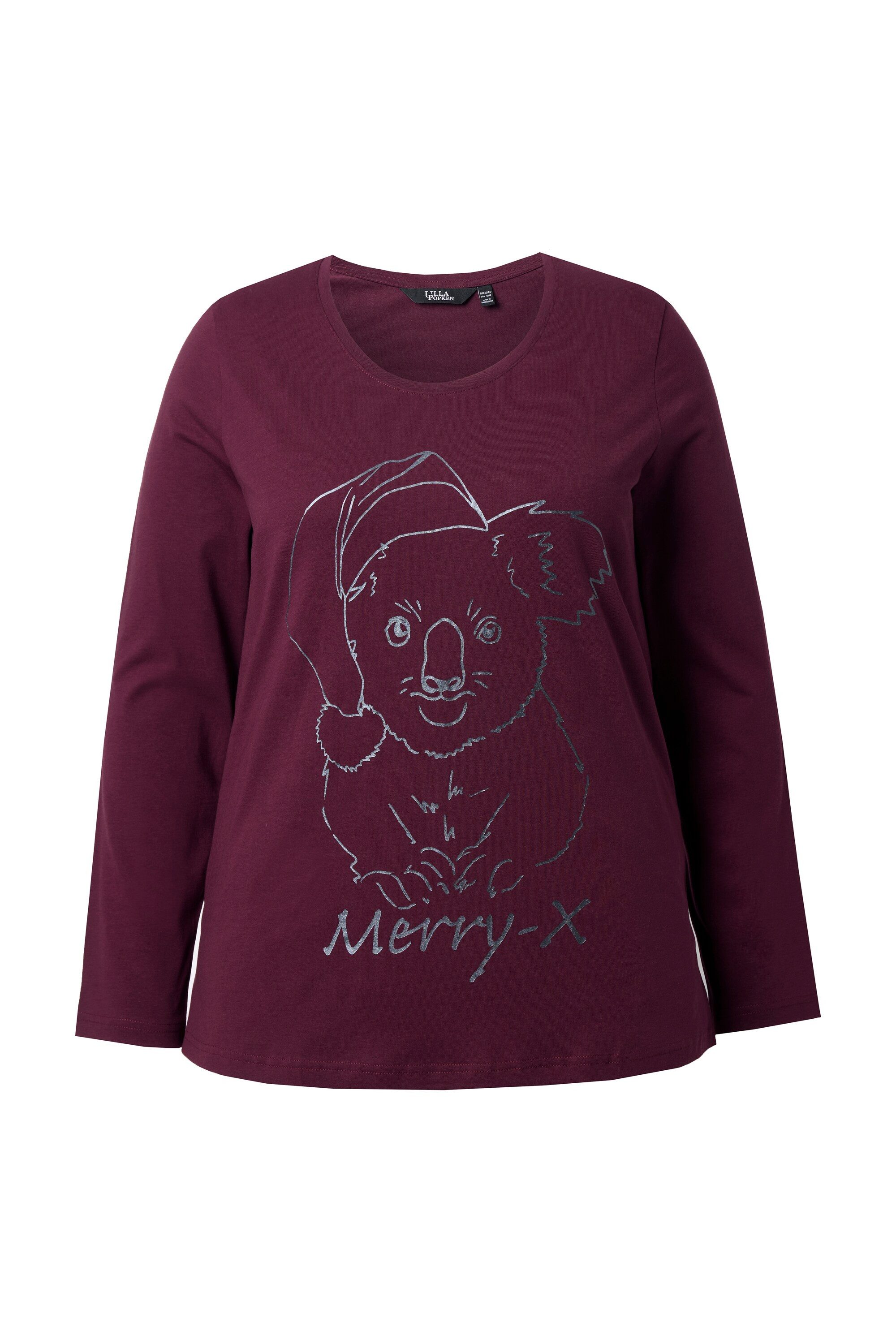 Ulla Popken Longsleeve Shirt Weihnachtsmotiv Classic günstig online kaufen