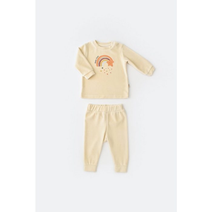 BabyCosy Langarmshirt & Hose (2 Teiliges Set mit Hose und Langarm Oberteil) aus Bio Baumwolle und Polyester