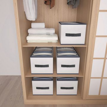 Silberstern Aufbewahrungsbox 3-teilige Garderoben-Kleideraufbewahrungstasche mit 7 Fächern (3 St), Große, wasserdichte Aufbewahrungsbox für Kleiderschrank-Schubladen
